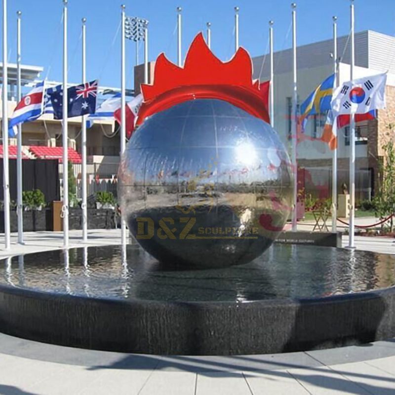 Outdoor decoration garden stainless steel park ball sculpture