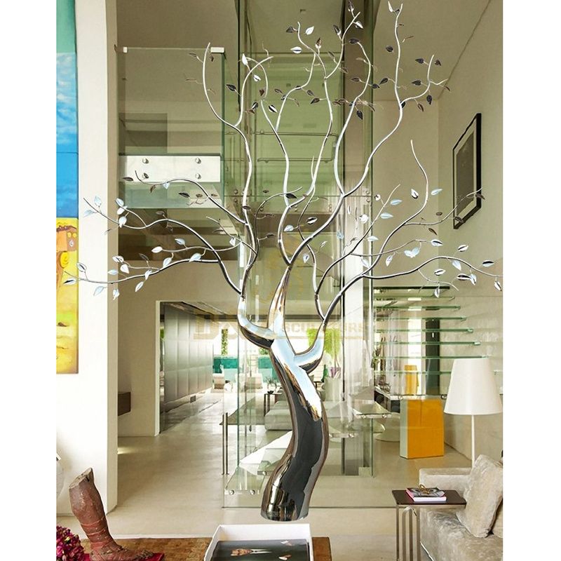 Large Outdoor Tree Stainless Steel Sculpture