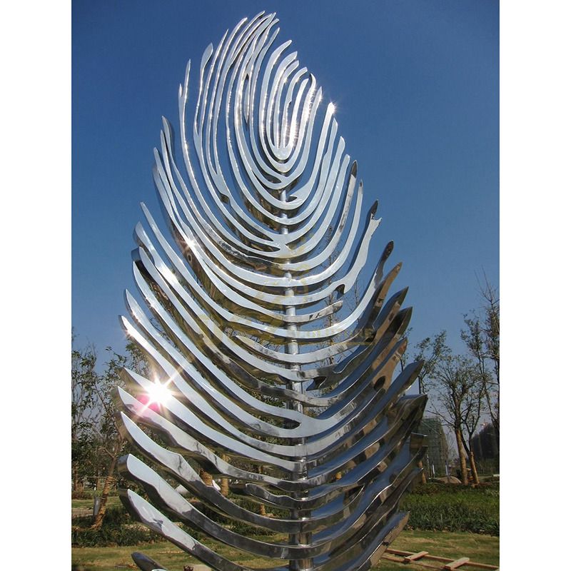 Large Painted Stainless Steel Tree Sculpture For Garden Decoration