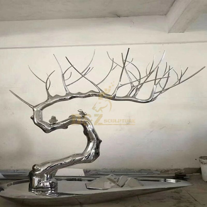 Large Metal Garden Ornament Stainless Steel Tree Sculpture