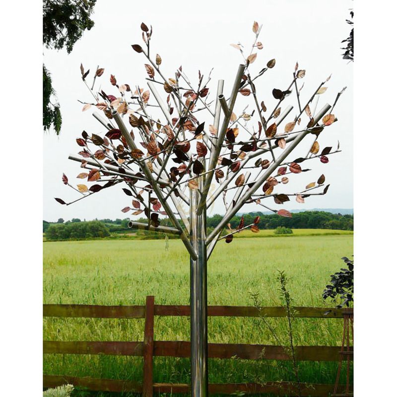 New product mirror surface artistic stainless steel tree sculpture