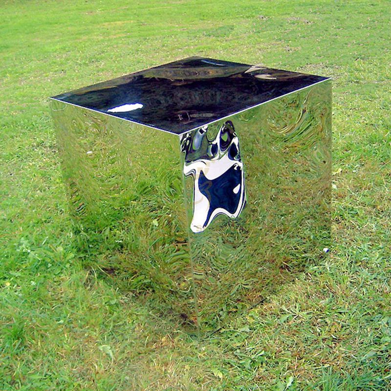 Modern Mirror Finish Stainless Steel Sculpture