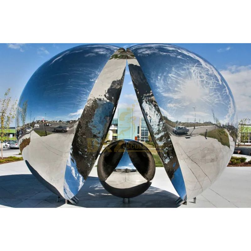 Popular design big size stainless steel sphere sculpture for city garden park decoration