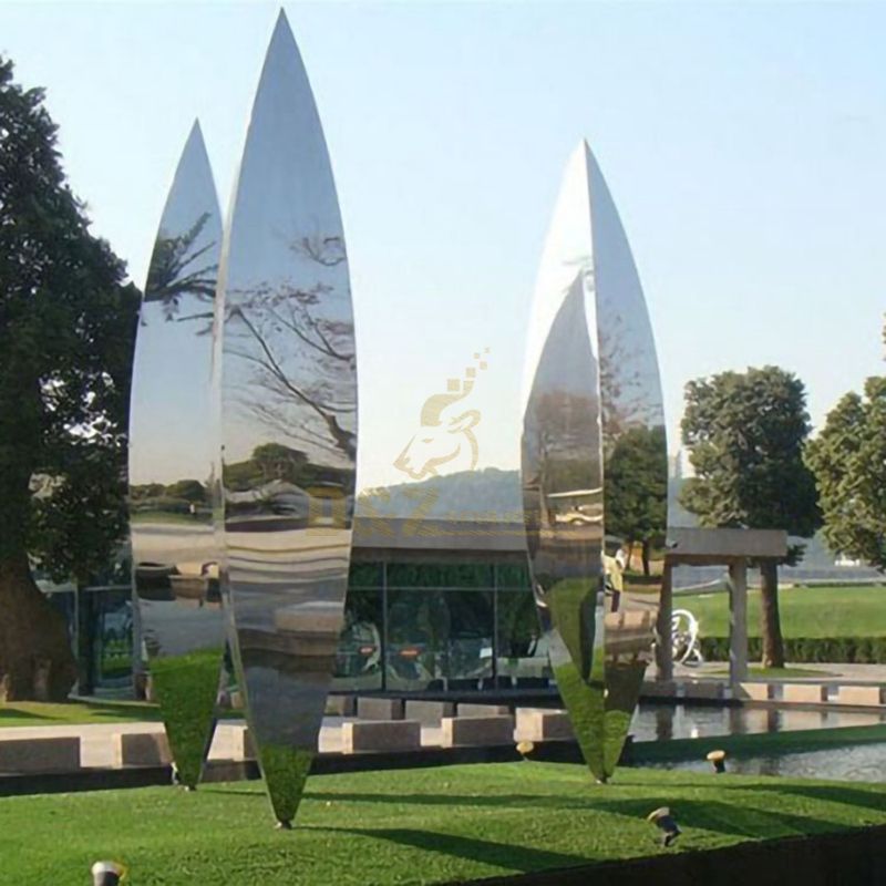 Large Outdoor Modern Polished Stainless Steel Sculptures