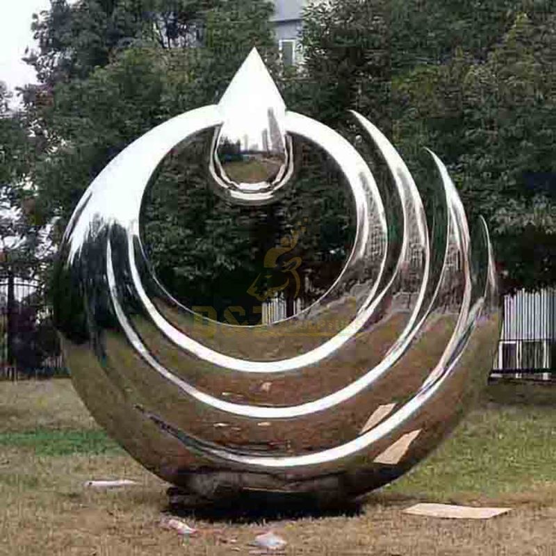 Large Outdoor Modern Polished Stainless Steel Sculptures