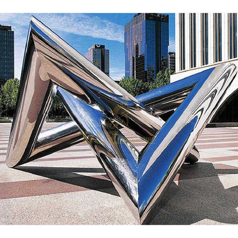 Large Outdoor Modern Stainless Steel Sculpture