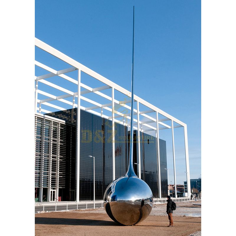 Outdoor Abstract Mirror Polished Stainless Steel Sculpture