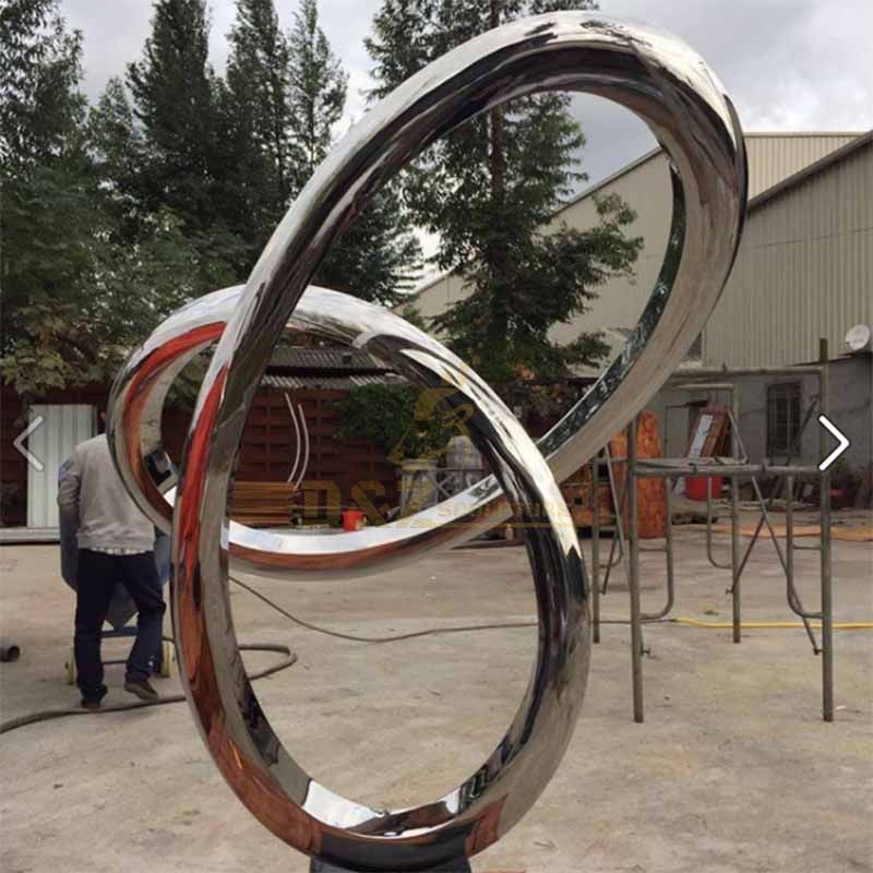 Rings Sculpture Decorative Outdoor Stainless Steel Sculpture