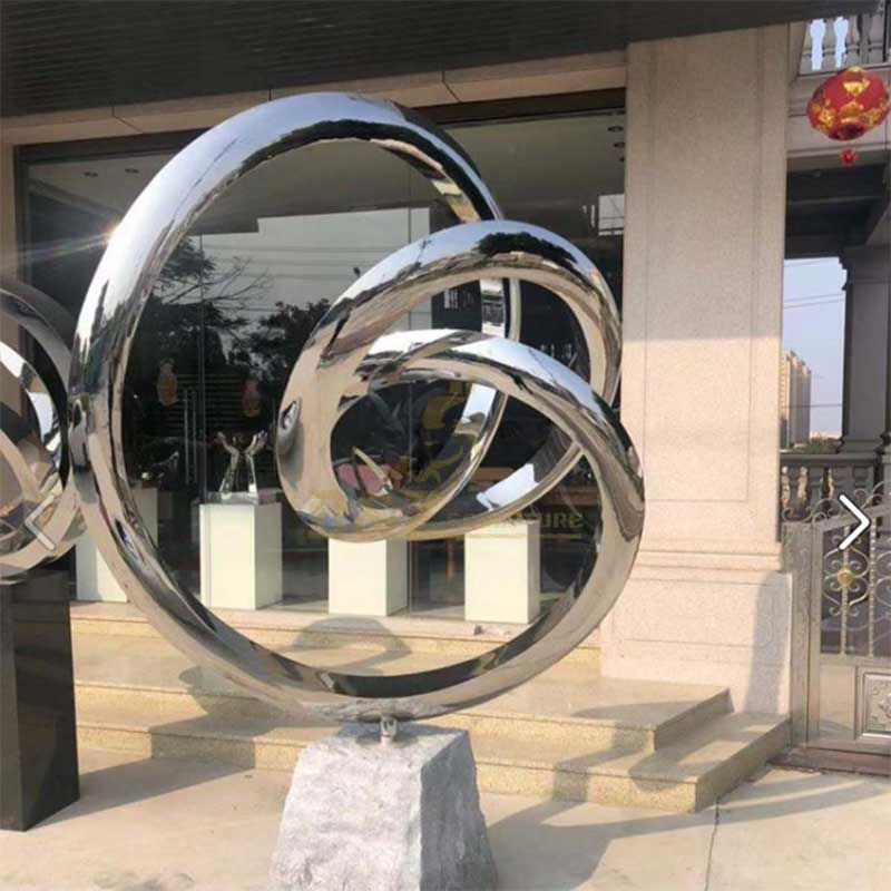 Large Modern Arts Stainless Steel Sculpture For Garden Decoration