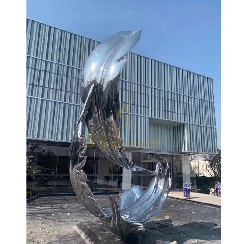 Garden Large Art Metal Statue Stainless Steel Feather Sculpture