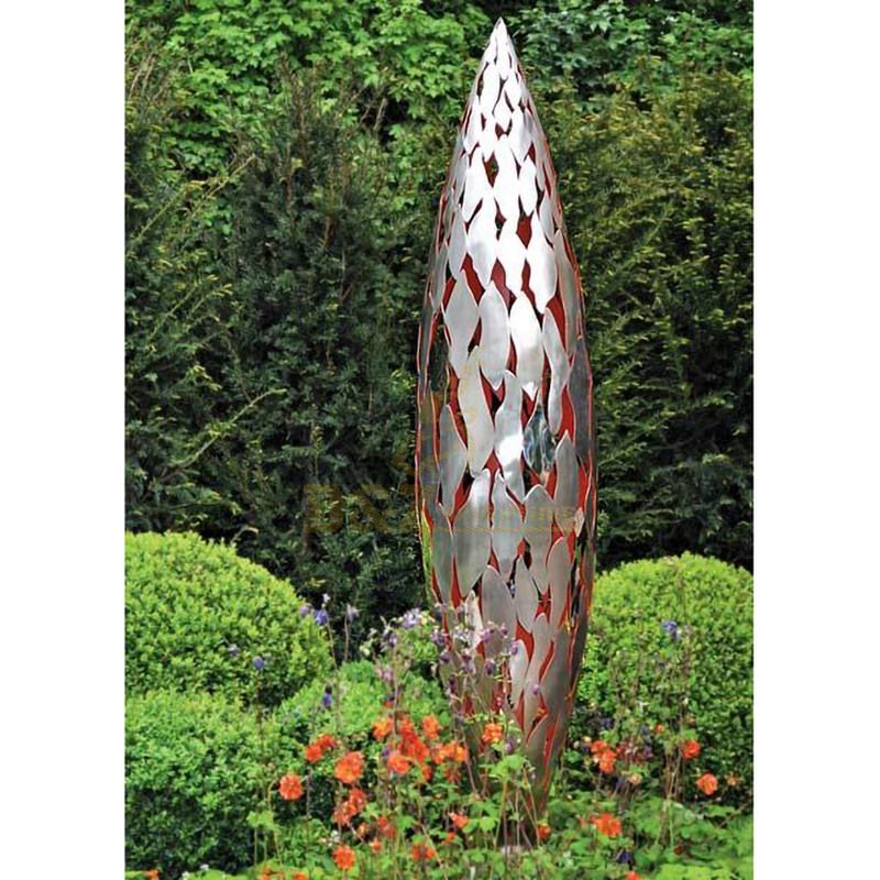 Outdoor Large Geometric Hollow Stainless Steel Metal Sculpture