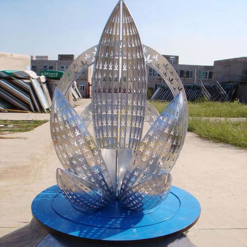 Modern Flower Outdoor Stainless Steel Sculpture Art Decoration