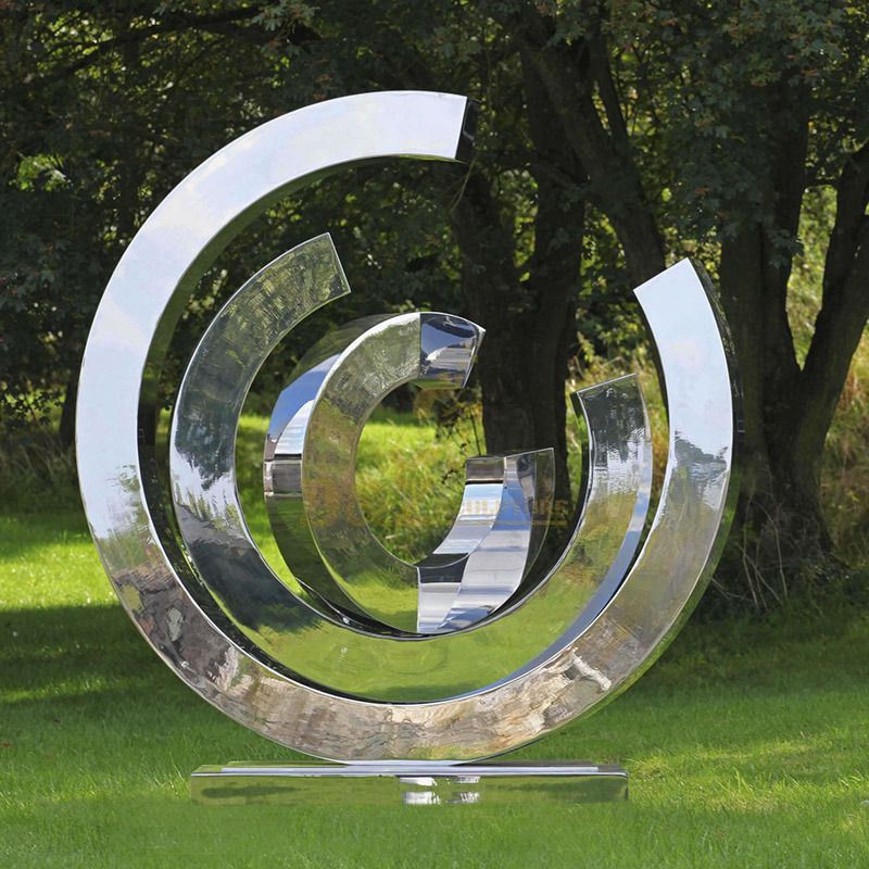 Modern Art Decor Polished Mirror Large Stainless Steel Sculpture