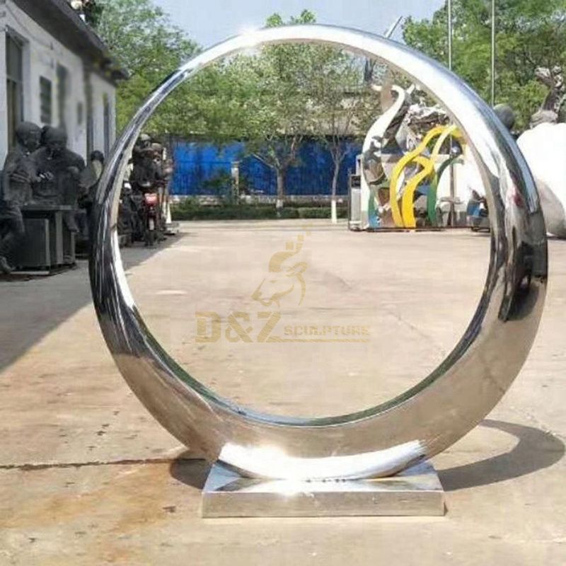 Custom Modern Stainless Steel Abstract Metal Outdoor Ball Sculpture