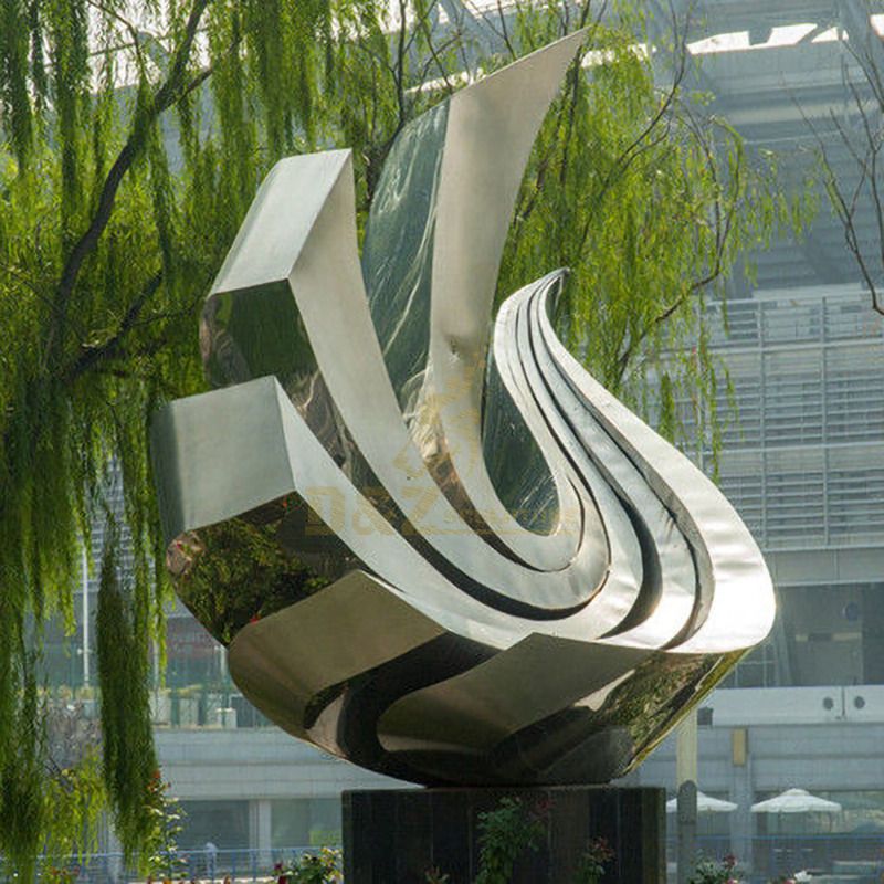 Large Landscape Abstract Outdoor Modern Stainless Steel Sculpture