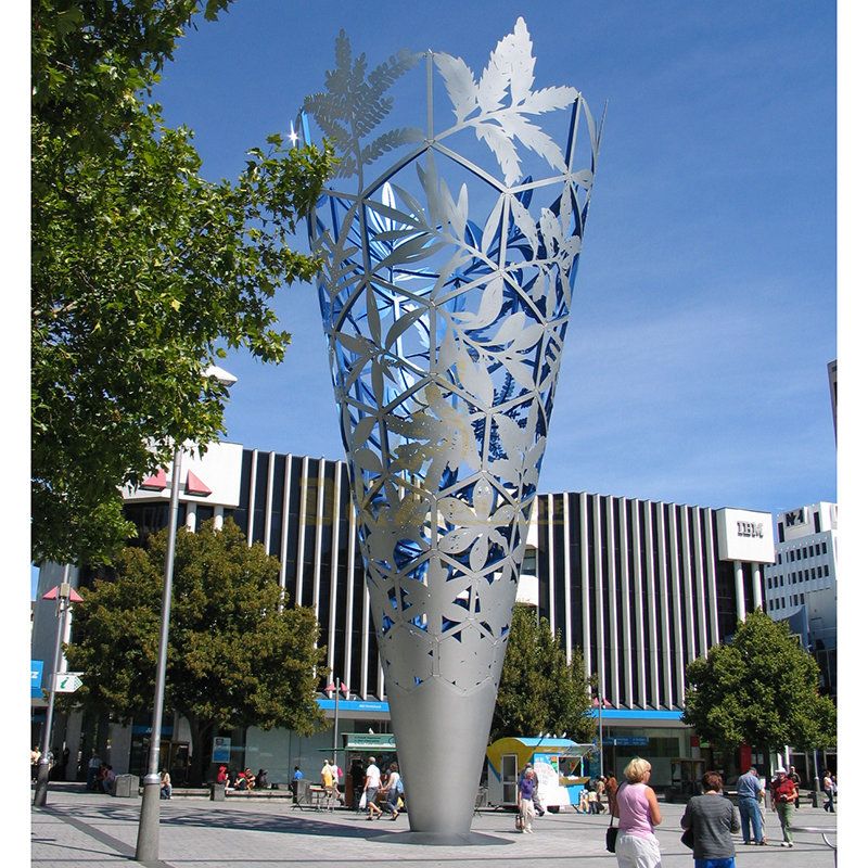 Outdoor Large Stainless Steel Hollow Design Stainless Steel Sculpture