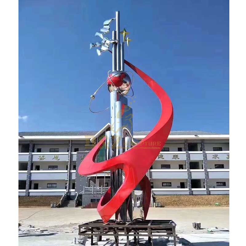 Custom Modern Outdoor Abstract Stainless Steel Sculpture