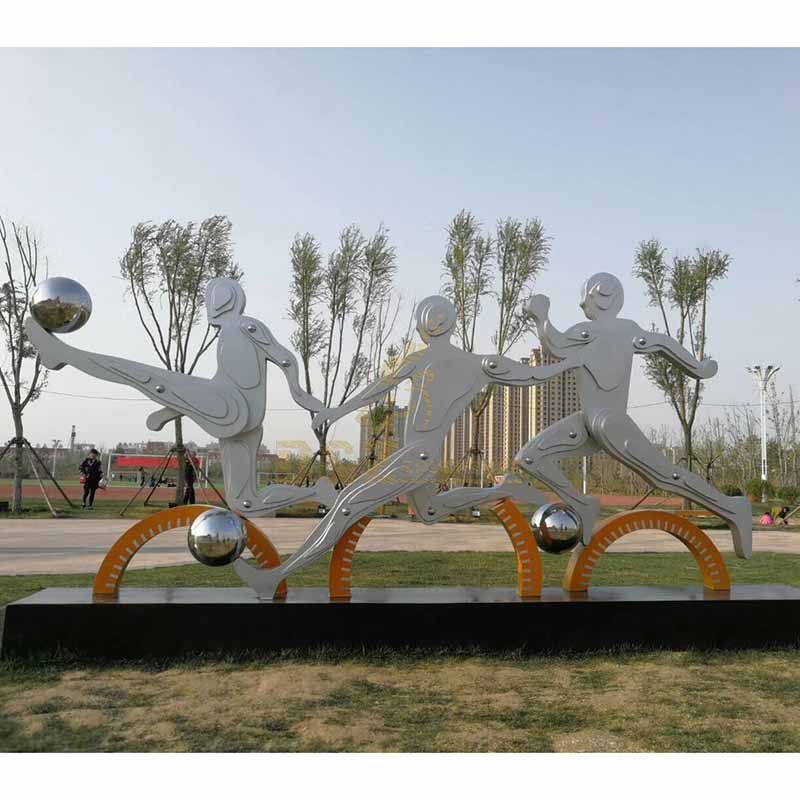 Sports Garden Decoration Stainless Steel Public Art Sculpture