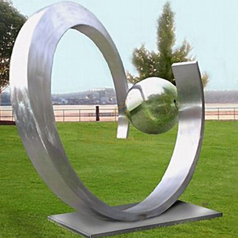 Modern Life Size Metal Stainless Steel Sculpture