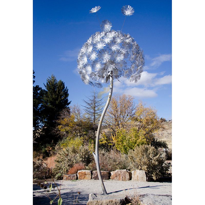 Large Garden Outdoor Art Metal Stainless Steel Dandelion Sculpture