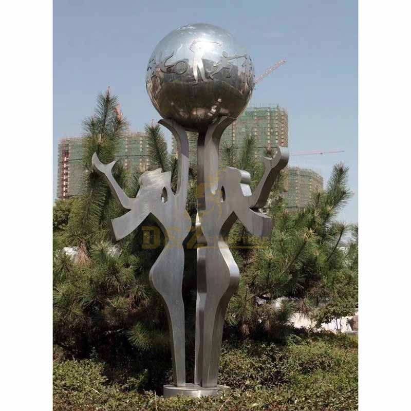 Modern Stainless Steel Outdoor Art Metal Geometric Sculpture