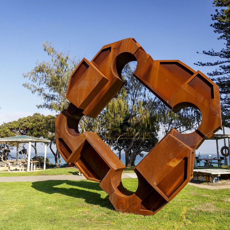 Outdoor Garden Abstract Corten Steel Sculpture