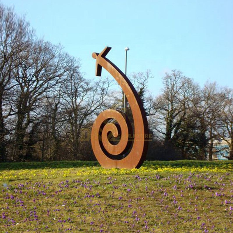 Garden Metal Statue Corten Steel Airplane Sculpture