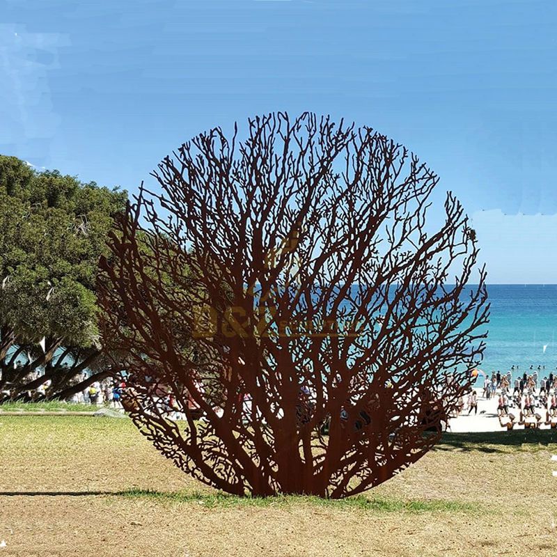 Modern Outdoor Corten Steel Attractive Tree Sculpture