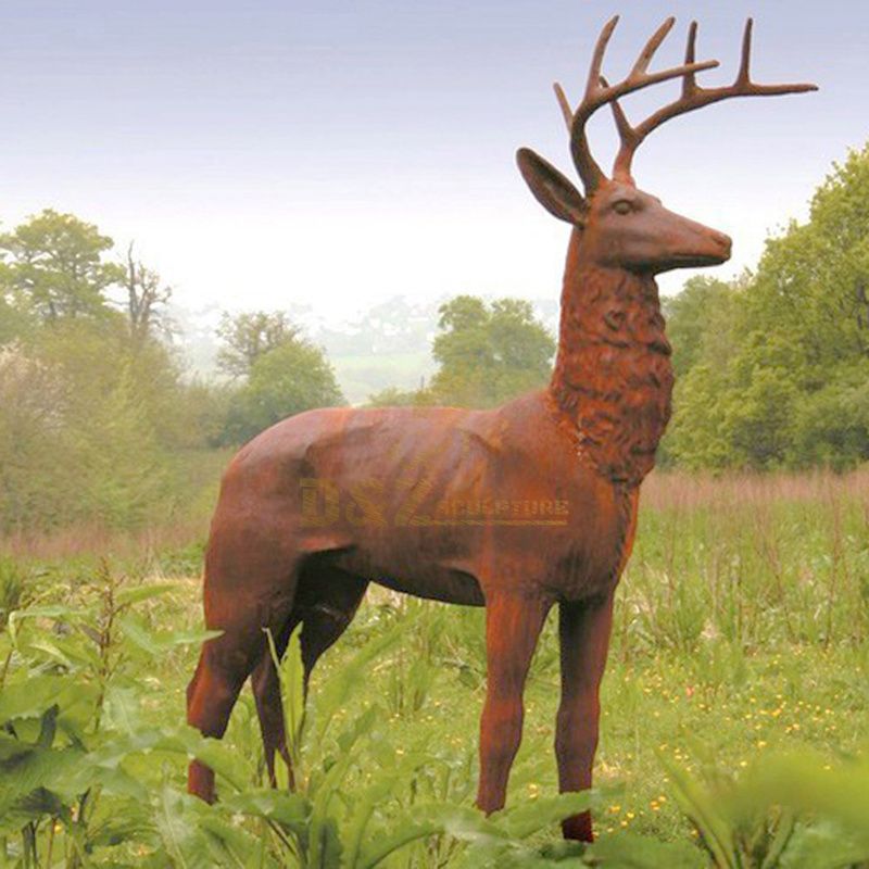Garden Corten Steel Animal Outdoor Rusty Deer Sculpture