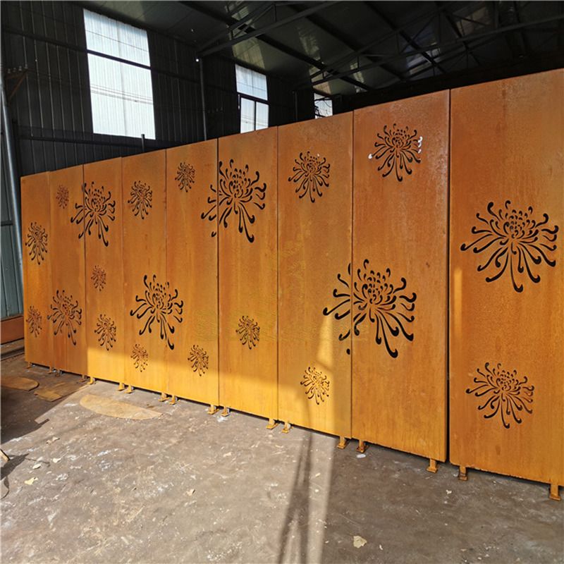 Modern Design Corten Steel Garden Screens Sculpture