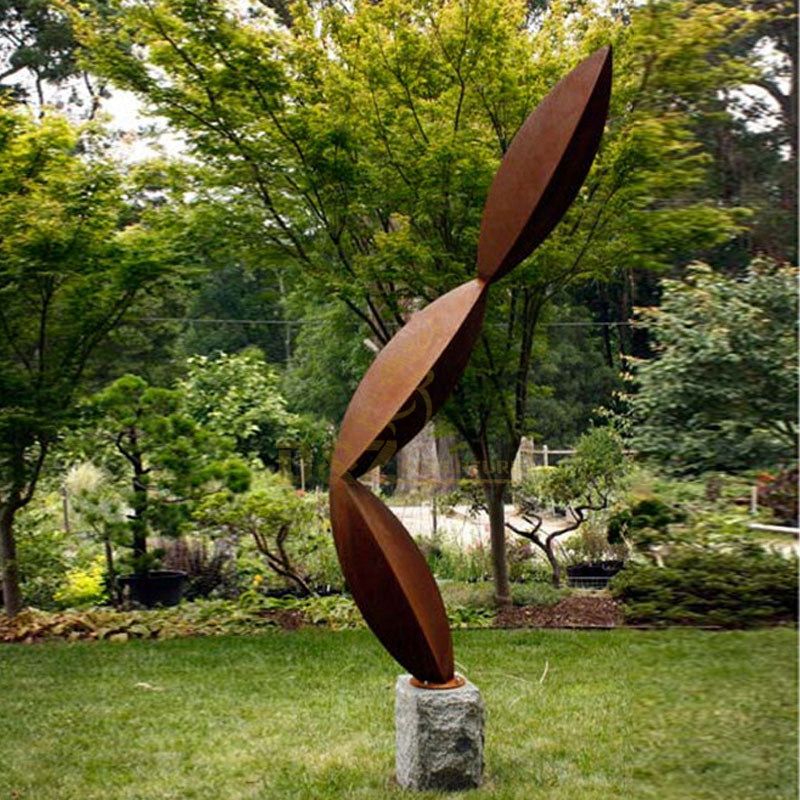 Custom Modern Large Art Craft Corten Stainless Steel Sculpture