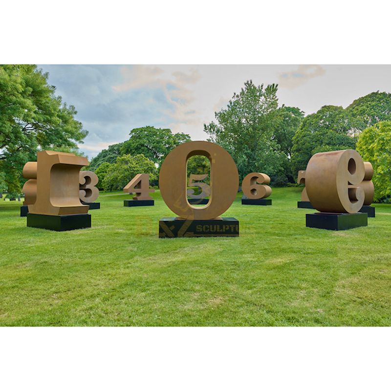 Outdoor Decorative Corten Steel Large Letter Sculptures