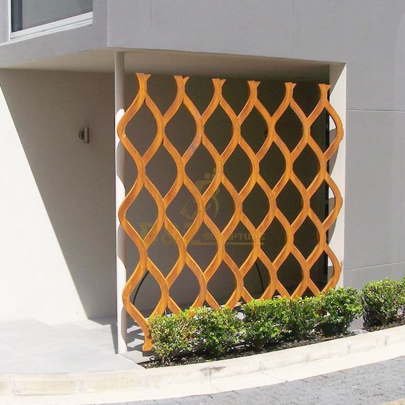 Modern Design Corten Steel Garden Screens Sculpture