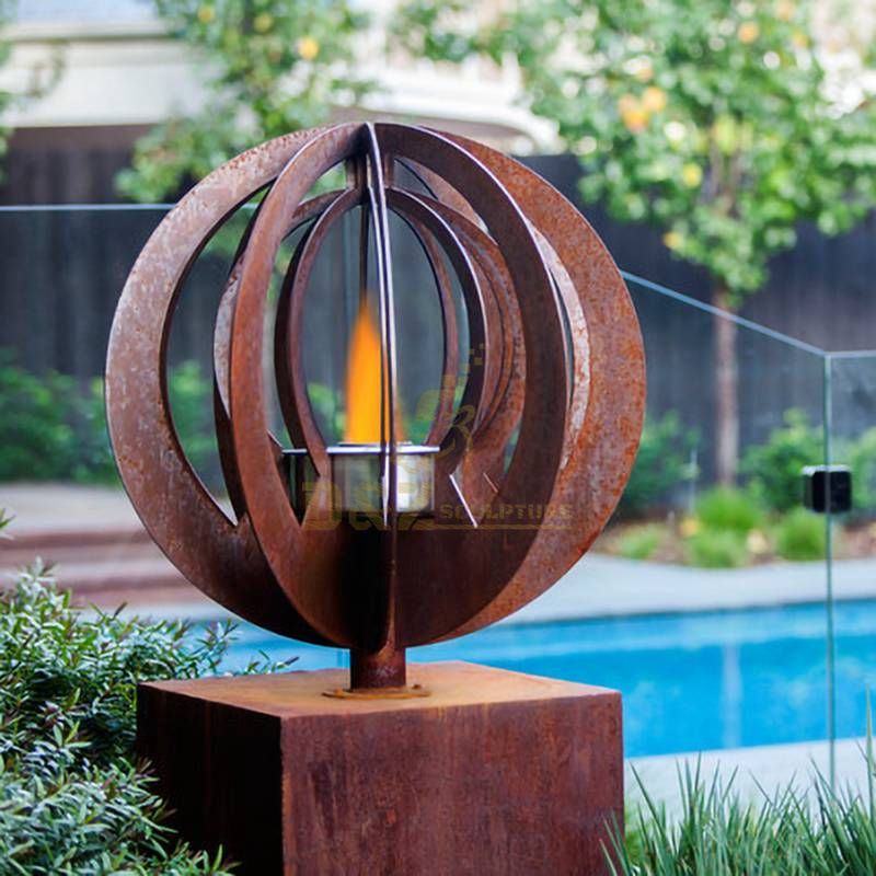 Hot Sales Metal Circle Corten Steel Sculpture For Garden