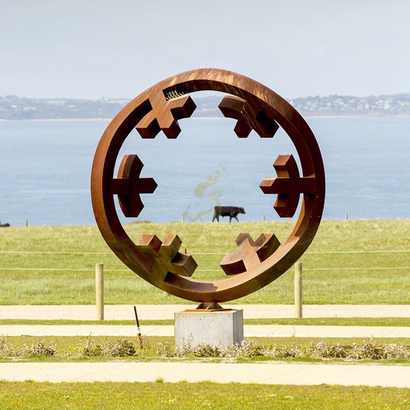 Beautiful Design Outdoor Rusty Garden Corten Steel Sculpture