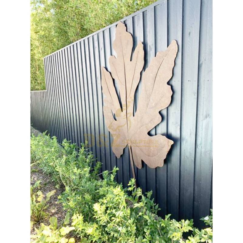 Leaf Perforated Garden Corten Steel Sculpture
