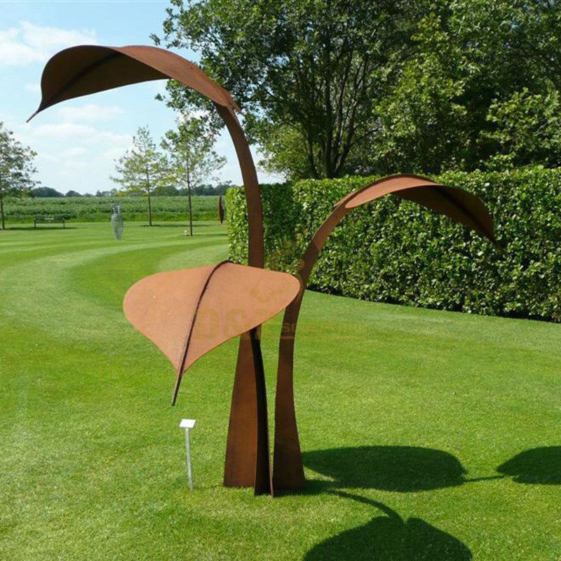 Stainless Steel Modern Art Corten Leaf Statue