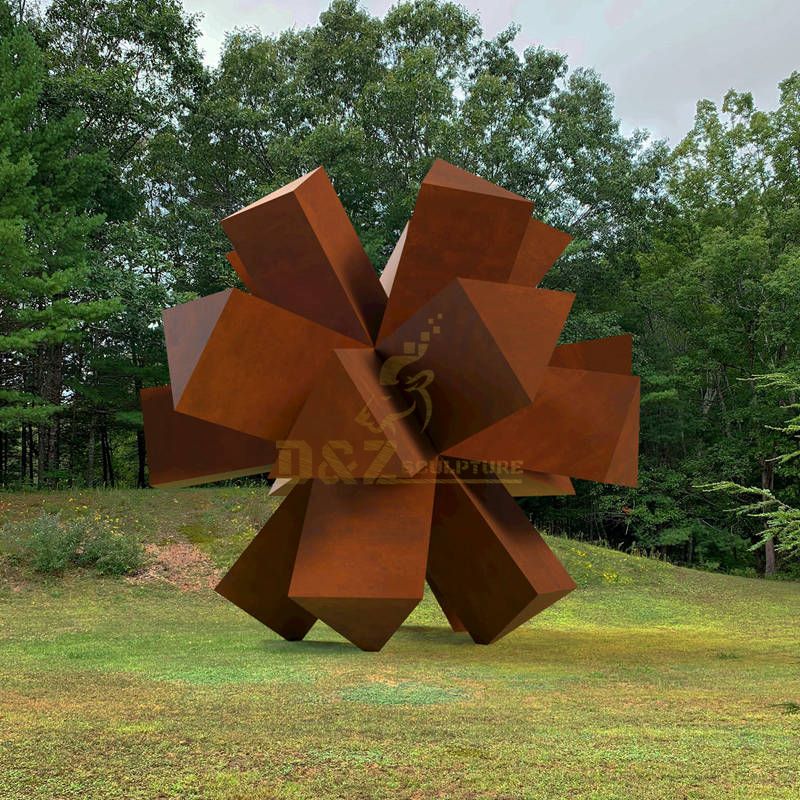 Artist Design Ken Kelleher Rusty Corten Steel Sculpture For Garden Outdoor