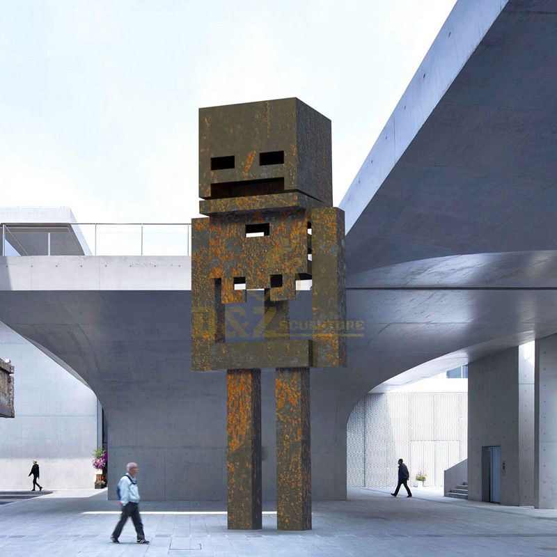 Designed By Artist Ken Kelleher Metal Crafts Corten Steel Garden Robot Sculpture
