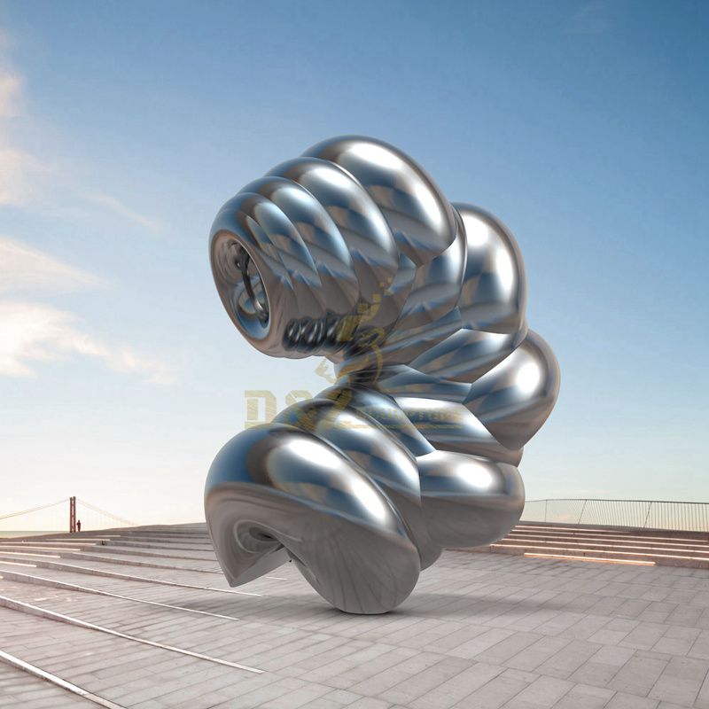 Designed by artist Ken Kelleher Outdoor Abstract Metal Stainless Steel Sculpture