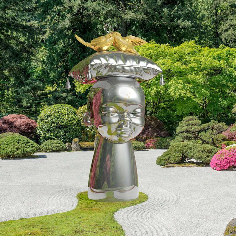 Outdoor New Design Stainless Steel Baby Sculpture