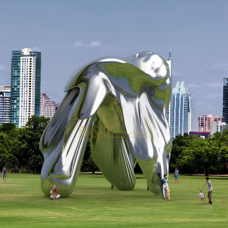 Large Size Ken Kelleher High Polishing Stainless Steel Mirror Sculpture