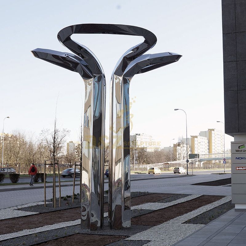 Modern Abstract Outdoor Large Stainless Steel Garden Sculpture