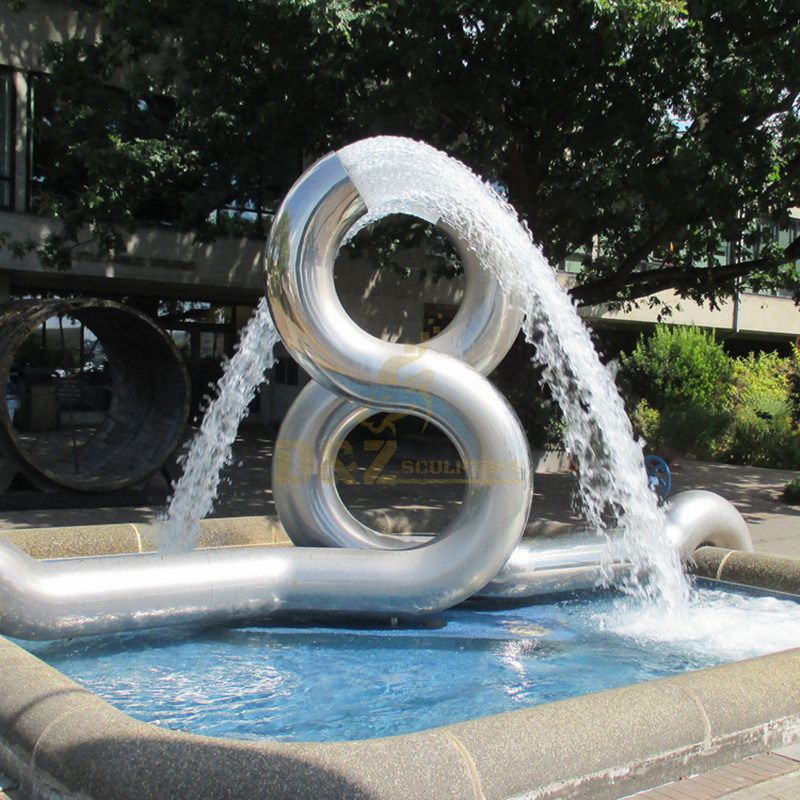 Outdoor Stainless Steel Fountain Sculpture