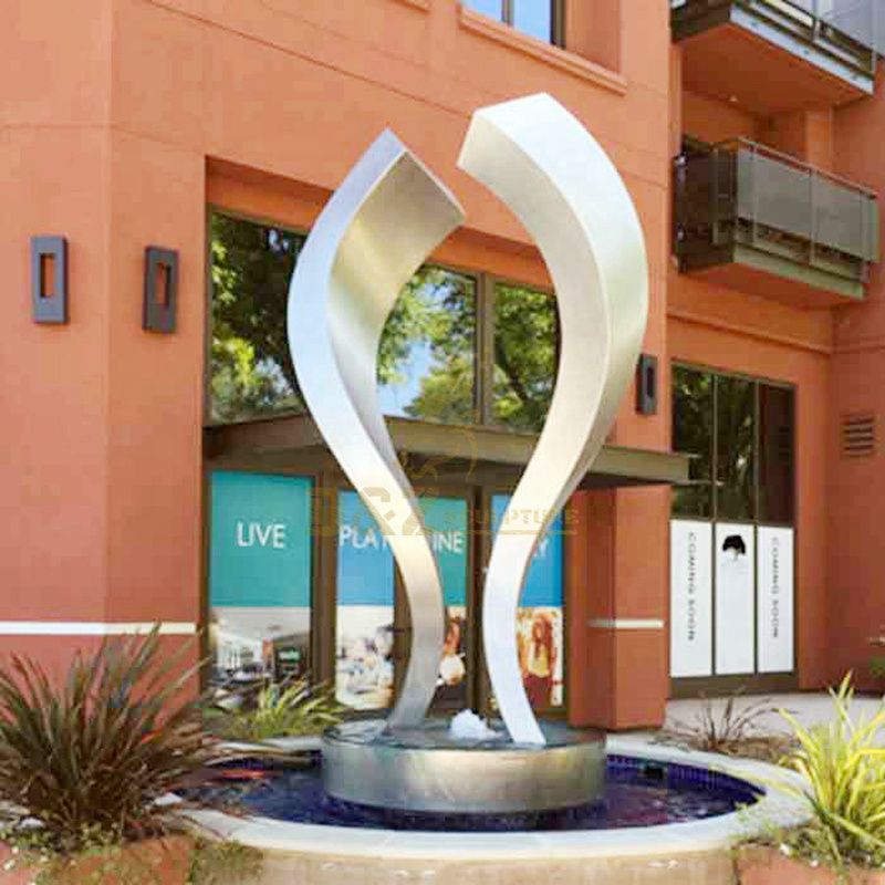 Large Garden Fountain Custom Stainless Steel Sculpture