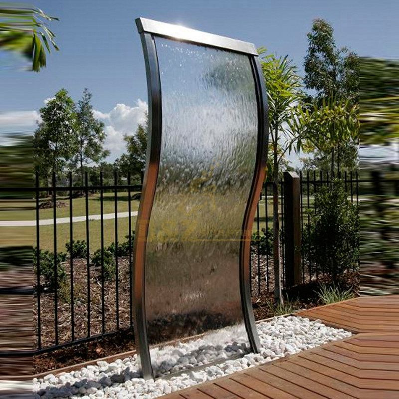 Large garden fountain custom stainless steel sculpture