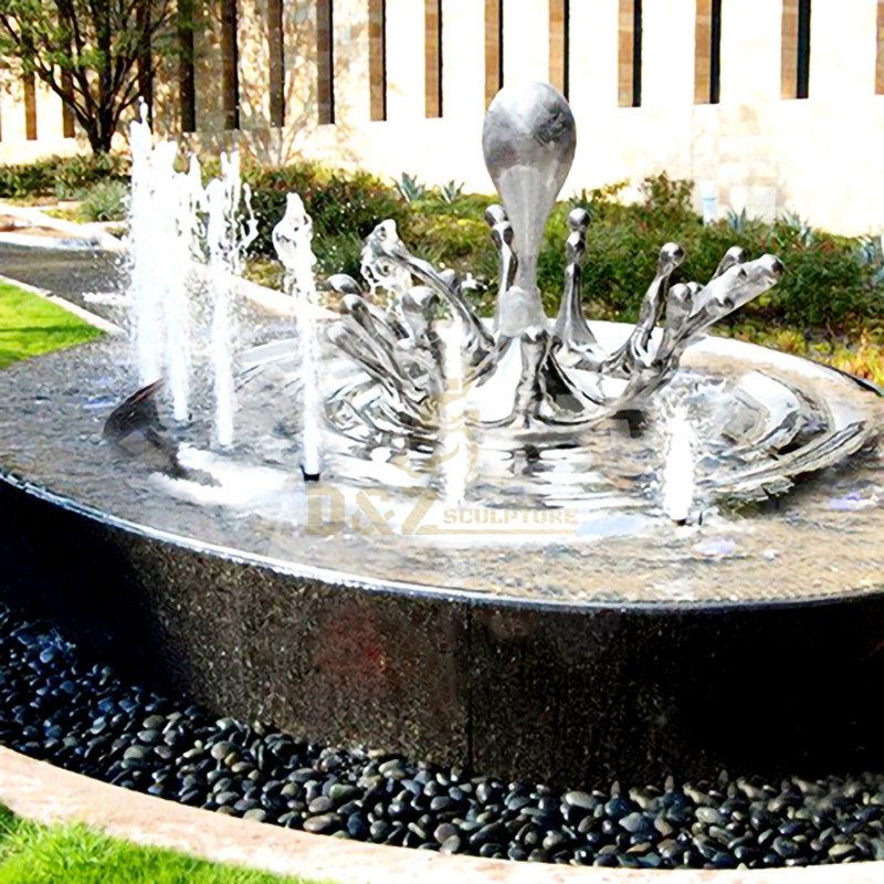 Outdoor stainless steel water sculpture fountain