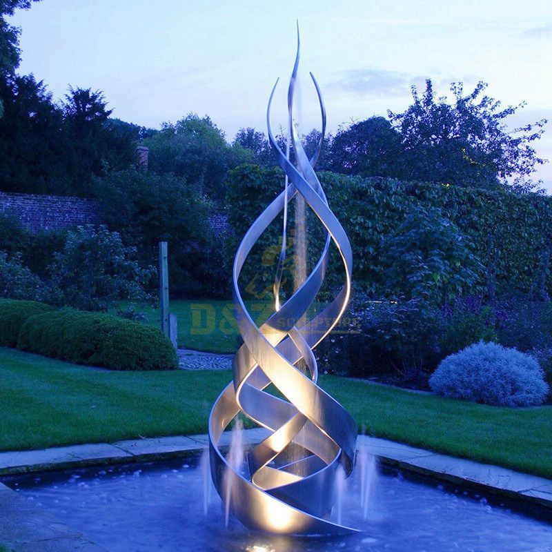 Stainless Steel Garden Decoration Sculpture Fountain