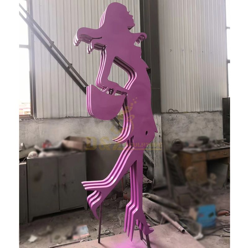 Wholesale Modern Abstract Art Woman Stainless Steel Sculpture for Garden