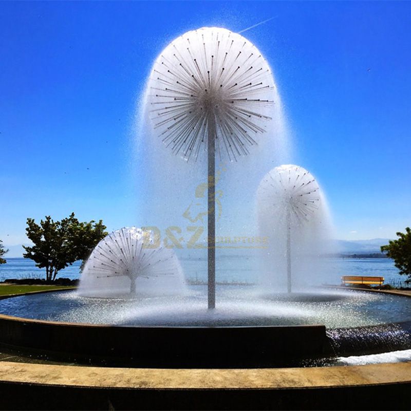 Stainless Steel Dandelion Sculpture For City Decoration Water Fountain